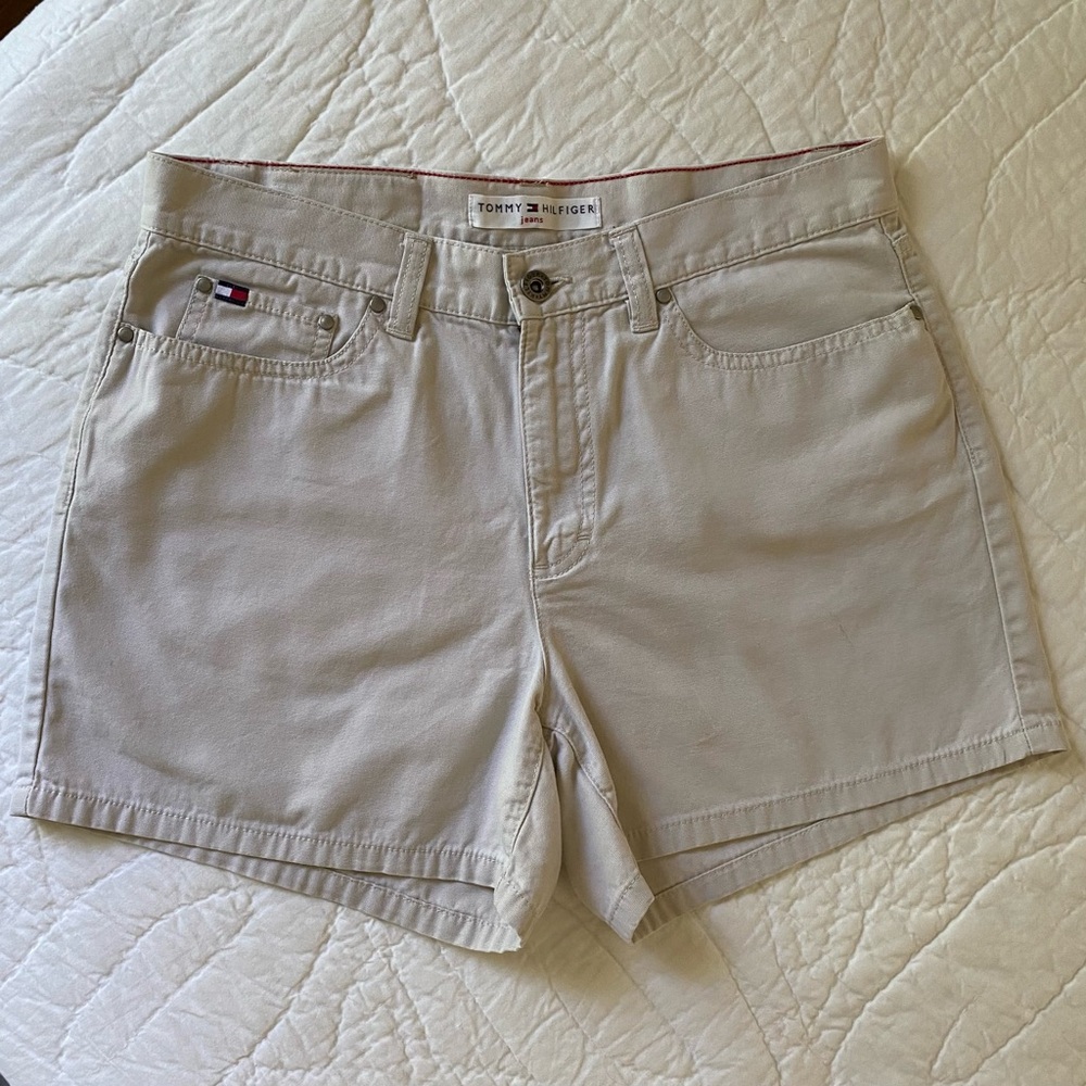 Vintage 90s Tommy Hilfiger jeans tan shorts